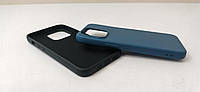 Силиконовый чехол-накладка для iPhone 13 Pro Противоударный чехол (чорний, синій)