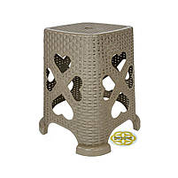 Табурет садовий з пластику KING, високий SNMZ, капучіно, фото 4