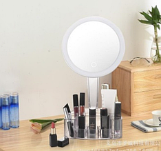 Дзеркало настільне для макіяжу з підсвіткою USB Cosmetie mirror 26 LED