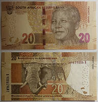 Банкнота, Южная Африка (ЮАР) 20 ранд 2014. UNC