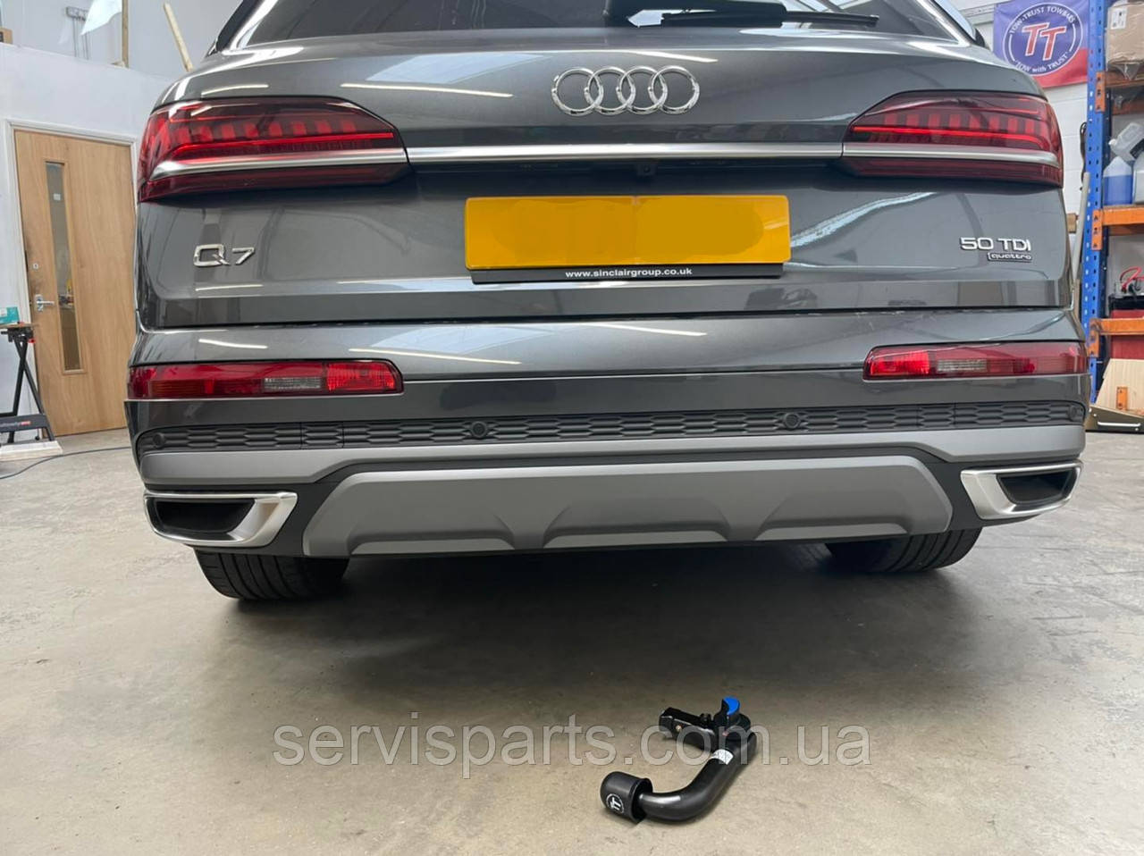 Фаркоп Audi Q7 II 2020- (Ауді Q7 4M ) швидкоз'ємний гак на ключах