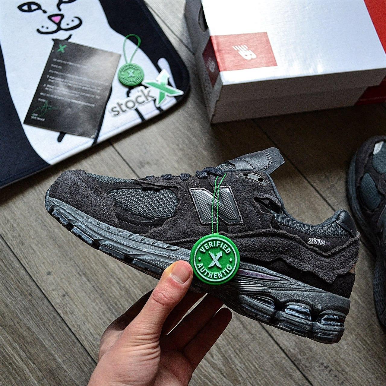 Чоловічі кросівки New Balance 2002R Protection Pack Phantom Темно-сірі Нью Баланс 2002Р замш текстиль рефлектив демісезон