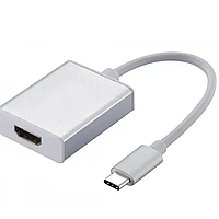 Кабель переходник USB Type-C to HDMI Adapter для Apple MacBook Noname серебристый