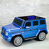 Детский одноместный электромобиль джип Mercedes M 5028EBLRS-4 мягкое сидение, 4 мотора / синий автопокраска