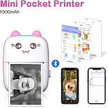 Портативний термопринтер Mini pocket printer (рожевий), фото 2