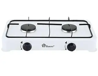 Плита газова настільна Domotec MS-6602 на 2 конфорки 0.54 кВтх2