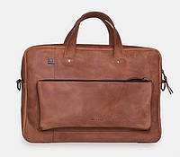 Кожаная сумка для ноутбука «Биз» Biz, с коженым плечевым ремнем, 13 дюймов, цвет в наличии Коньячный