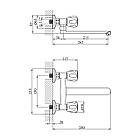 Змішувач для кухні настінний Kroner KRP Hamburg — C040, фото 2