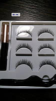 Магнитные ресницы 3 пары! МНОГОРАЗОВЫЕ (полный комплект) Натуральный вид