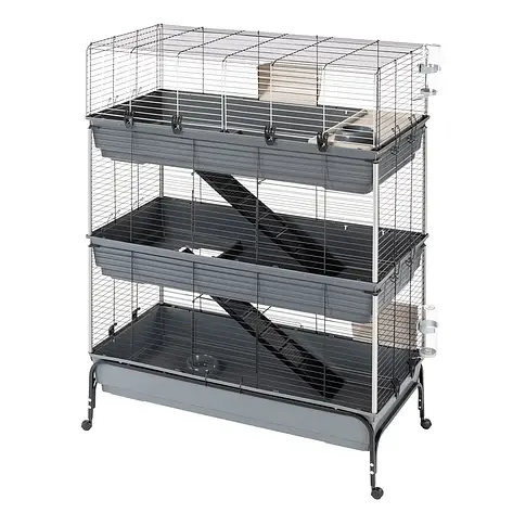 Клітка для кролика з трьома рівнями підставка в комплекті Ferplast Rabbit 120 Tris 118 x 58 x h 166 cm, фото 1