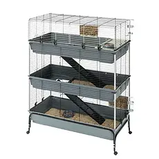 Клітка для кролика з трьома рівнями підставка в комплекті Ferplast Rabbit 120 Tris 118 x 58 x h 166 cm, фото 3