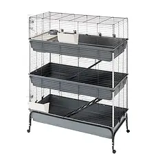 Клітка для кролика з трьома рівнями підставка в комплекті Ferplast Rabbit 120 Tris 118 x 58 x h 166 cm, фото 4