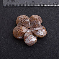Фурнітура Квітка натуральний камінь d-41мм Яшма