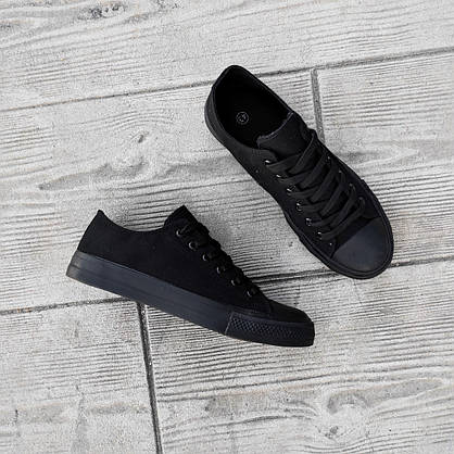 Черные Кеды мужские конверсы converse летние тканевые текстильные сетка унисекс спортивные, фото 3