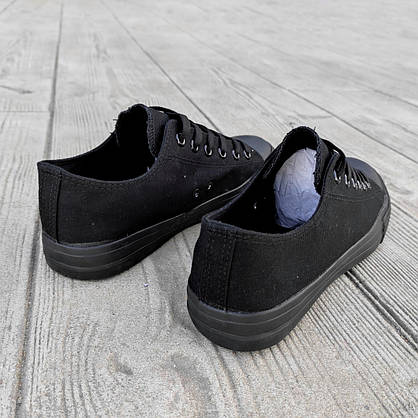 Черные Кеды мужские конверсы converse летние тканевые текстильные сетка унисекс спортивные, фото 5