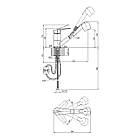 Змішувач для кухні з висувним виливом Kroner KRM Odra — C030-T, фото 2