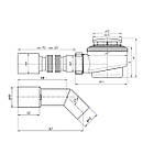 Сифон для душового піддона ANIplast 1 1/2"х53 мм із двома трубками E456CEU, фото 2