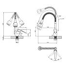 Змішувач для кухні з гнучким виливом Agua Sevilla — C039, фото 2