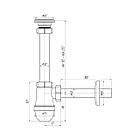 Сифон для раковини ANIplast 1 1/4"х32 мм з нарізним випуском B1003VEU, фото 2