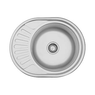 Кухонна мийка Kroner KRP Satin — 5745 (0.8 мм)