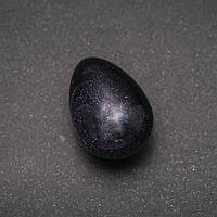 Яйце сувенір з натурального каменю Авантюрин Синій Пісок Ніч Каїра d-35х25+-мм