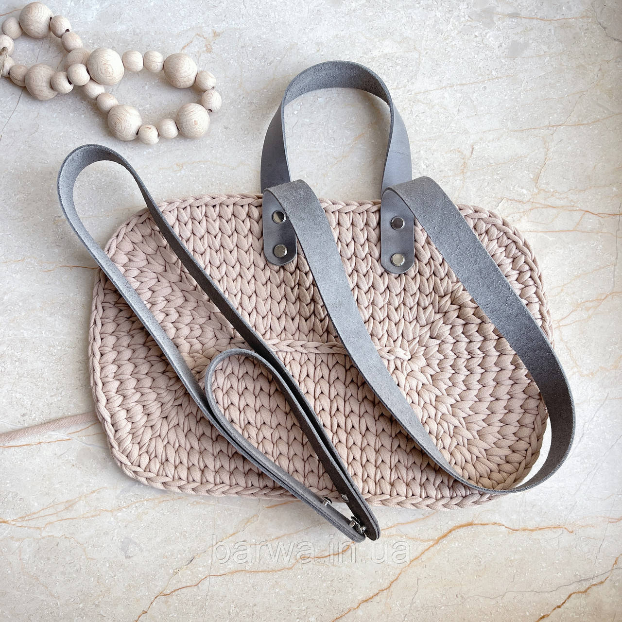 Ручки з натуральної шкіри (подвійні)  2,5 х 70 см