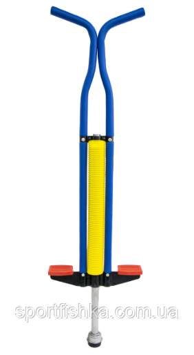 Пого стик Джампер на пружинах для прыжков от 6-ти лет и до 50кг синий, фото 1