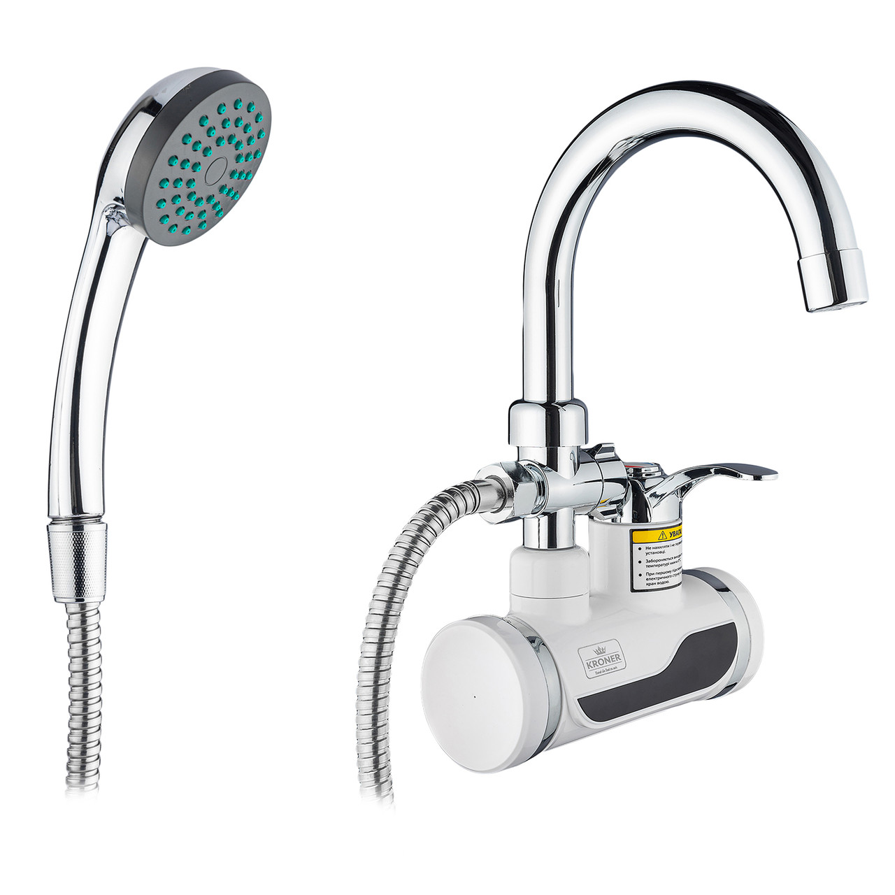 Проточний водонагрівач Kroner KRM Volt — CW191WMDS з дисплеєм, фото 1