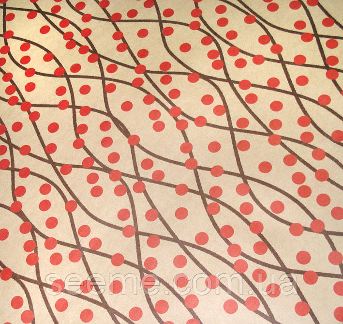 Папір крафт пакувальний з малюнком "Ягідки", фото 1