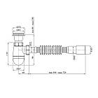 Сифон для кухонної мийки Kroner KRP — TW01 1 1/2"х40х50, фото 3