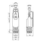 Зливний клапан для бачка унітаза Kroner KRP — SB68 з одинарною кнопкою, фото 2