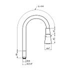 Вилив для змішувача гнучкий Kroner KRM — C8031WHI, фото 2