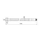 Гнучка підводка для під'єднання змішувача Kroner KRP — 150 1/2"хМ10 в обплетенні з неіржавкої сталі (пара), фото 2