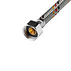 Гнучка підводка для під'єднання води Kroner KRP — 150 1/2"х1/2" ВВ в обплетенні з неіржавкої сталі, фото 3