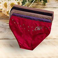 Трусики жіночі бавовняні однотонні набір 5 шт Розміри 2XL 3XL 4XL