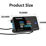 Вольтметр цифровий амперметр ватметр AC 50-300 100 А 30 кВт для контролю електроенергії, чорний KWS-AC300, фото 5