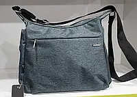 Сумка жіноча Dolly 662 сіра з тканини через плече (молодіжна сумка для спорту та школи)