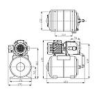 Насосна станція Pumpman ATJET100 Нmax 43 м Qmax 3,6 куб.м 750 Вт бак 24 л, фото 2