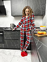 Женская пижама в клетку ткань фланель премиум топ женская одежда для сна и дома пижама топ клетчастая