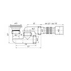 Сифон для душового піддона ANIplast 1 1/2"х40 мм з ревізією, з гнучкою трубою 40х40/50 Е216EU, фото 2