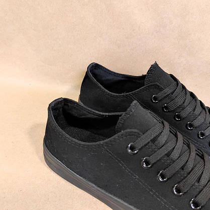 Черные Кеды женские конверсы converse летние тканевые текстильные сетка унисекс спортивные, фото 4