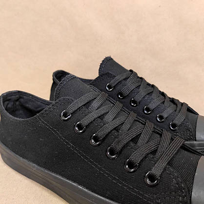 Черные Кеды женские конверсы converse летние тканевые текстильные сетка унисекс спортивные, фото 5