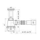 Сифон для раковини ANIplast з литим випуском 70 мм, з гнучкою трубою 40х40/50 мм С0515EU, фото 2