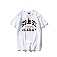 Белая футболка Stussy Our Legacy Work Shop Стасси Стусси унисекс