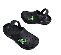 Кроксы Crocs с полиуретана в черном цвете