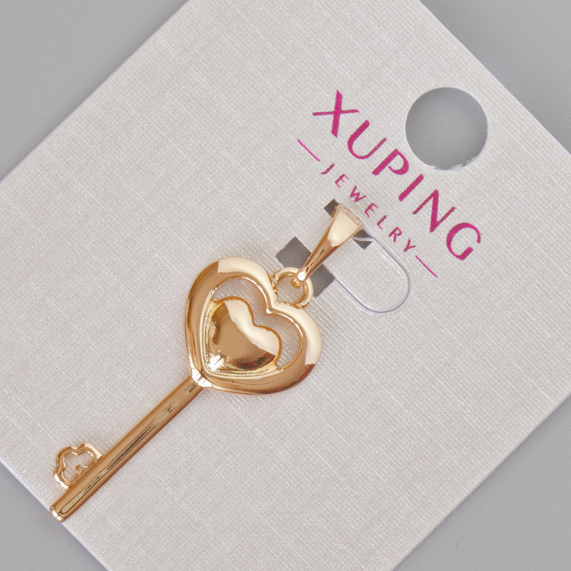 Кулон Xuping "Ключ від серця" d-33х13мм+- Позолота 18К