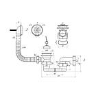 Сифон для ванної ANIplast 1 1/2"х40 мм Е050EU, фото 3