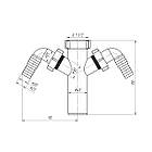 Відвід подвійний для пральних/посудомийних машин ANIplast 1 1/2"х40 мм М145EU, фото 2