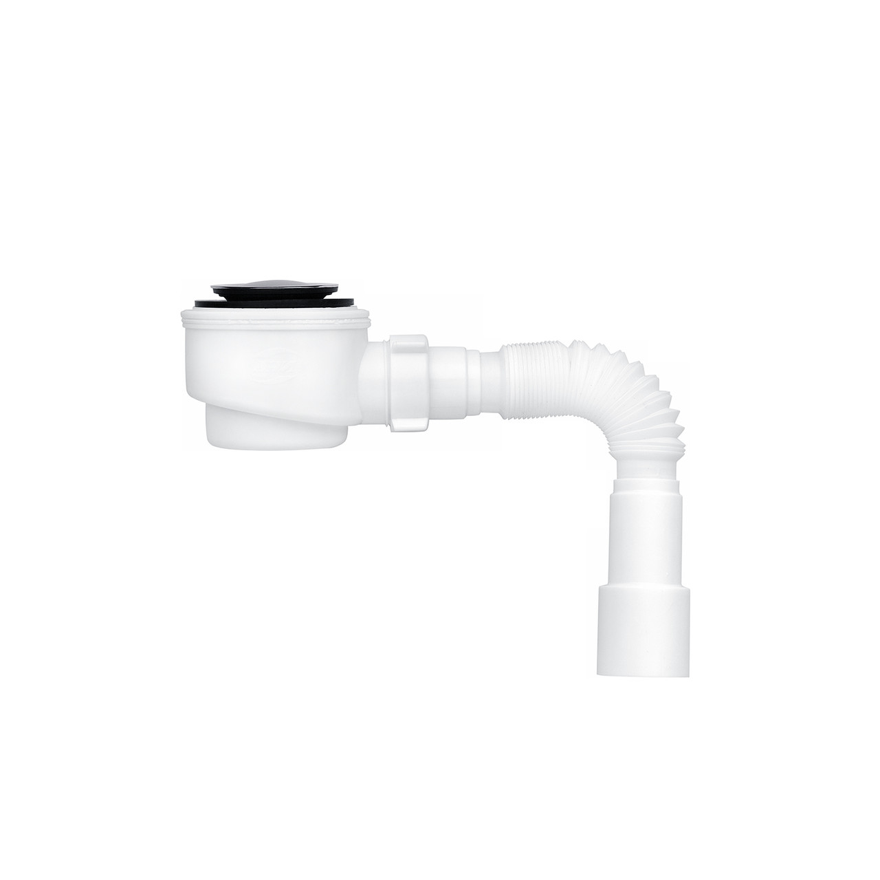 Сифон для душового піддона ANIplast 1 1/2"х90 мм із системою Click-Сlack з гнучкою трубою 40х40/50 E415CLGSEU