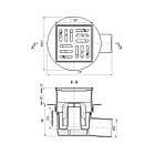 Трап ANIplast з горизонтальним випуском 50 мм, з решіткою 10х10 см ТА5604EU, фото 2